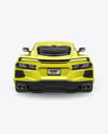 Sport Car Mockup - Back View