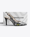 Glossy Slingback with Shoe Box Mockup