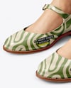 Pair of Mary Janes on Woman's Legs Mockup