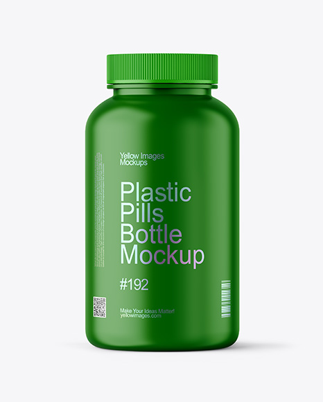 Matte Pills Bottle Mockup