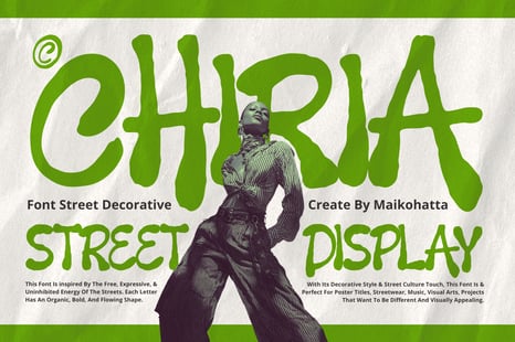 Chiria – Street Decorative Display Font - Fonts