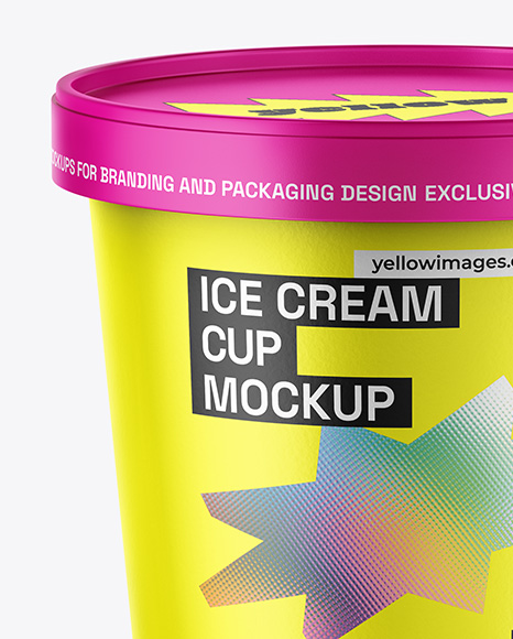 Matte Ice Cream Cup Mockup