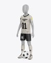Kids V-Neck Sports Kit Mockup - Half side View
