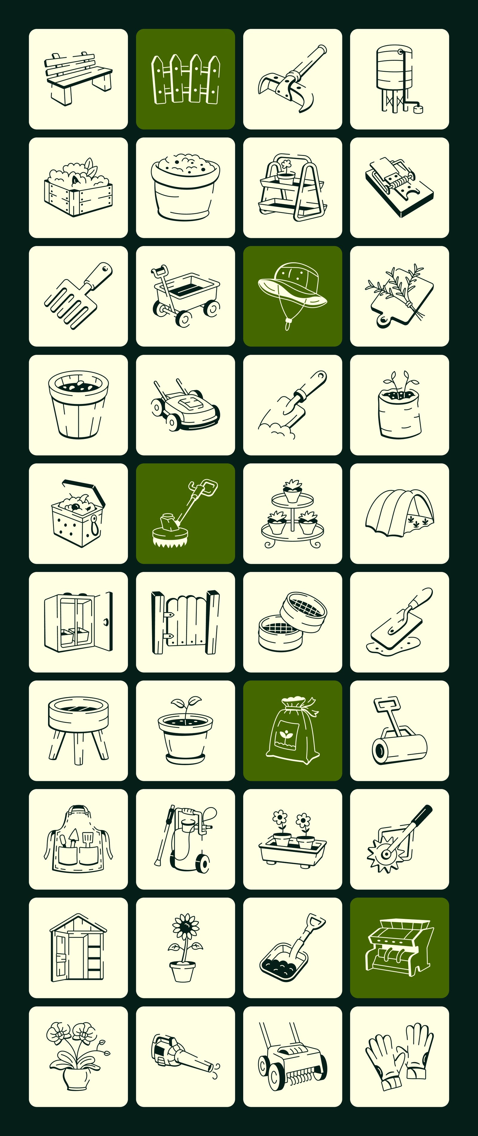 Gardening Doodles Art Set