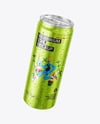 Aluminium Can With Water Drops Mockup