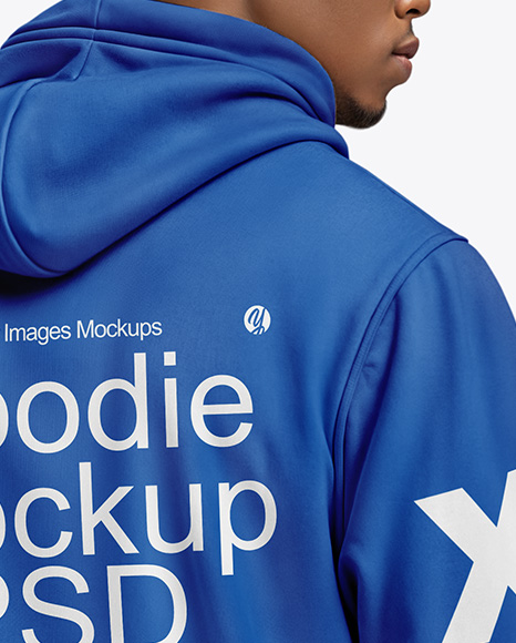 Black Man Wearing a Hoodie and Pants Mockup