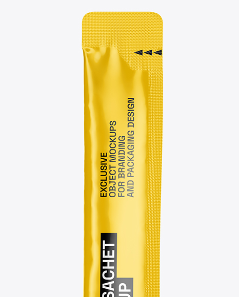 Glossy Stick Sachet Mockup