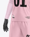 Full Soccer Kit w/ Mannequin Mockup - Half Side View