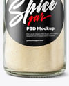 Spice Glass Jar with Garlic Powder Mockup