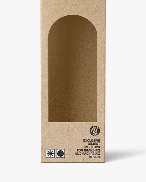 Kraft Box Bottle Packaging Mockup