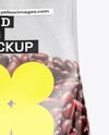 Transparent Package with Beans Mockup
