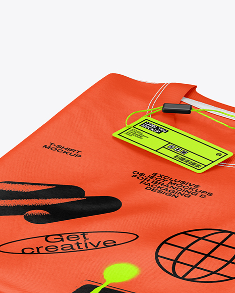 Stack of T-shirts Mockup