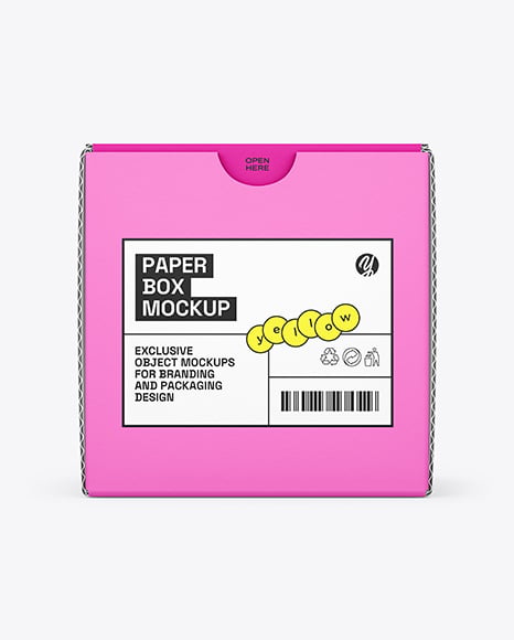 Folding Cardboard Box Mockup - Package