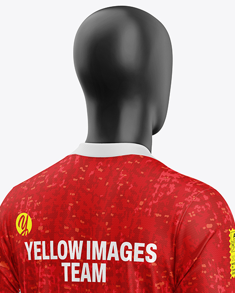 Full Soccer Kit Mockup - Back Half Side View