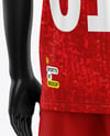 Full Soccer Kit Mockup - Back Half Side View