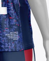 Full Soccer Kit Mockup - Back Half Side View