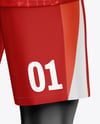 Full Soccer Kit Mockup - Back Half Side View