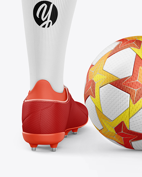 Full Soccer Kit Mockup - Back Half Side View