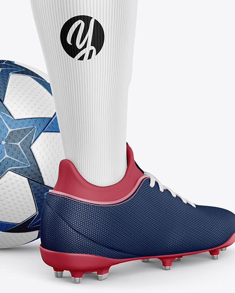 Full Soccer Kit Mockup - Back Half Side View