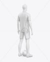 Full Soccer Kit Mockup - Back Half Side View