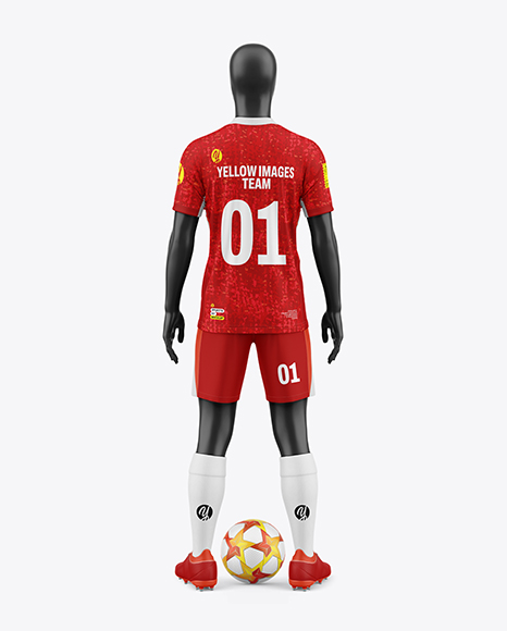 Full Soccer Kit Mockup - Back View