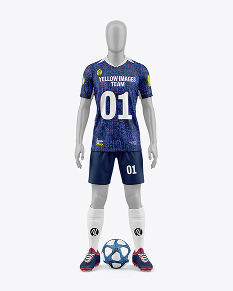 Full Soccer Kit Mockup - Front View