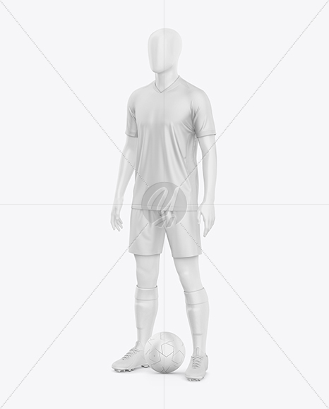 Full Soccer Kit Mockup - Half Side View