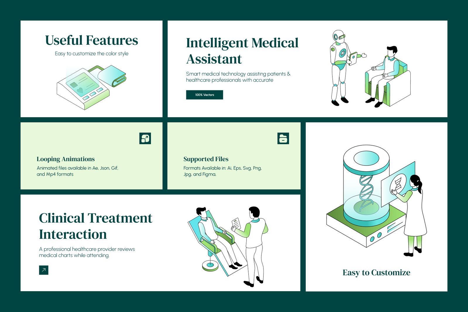 Future Tech and Innovation Isometric Illustrations Bundle