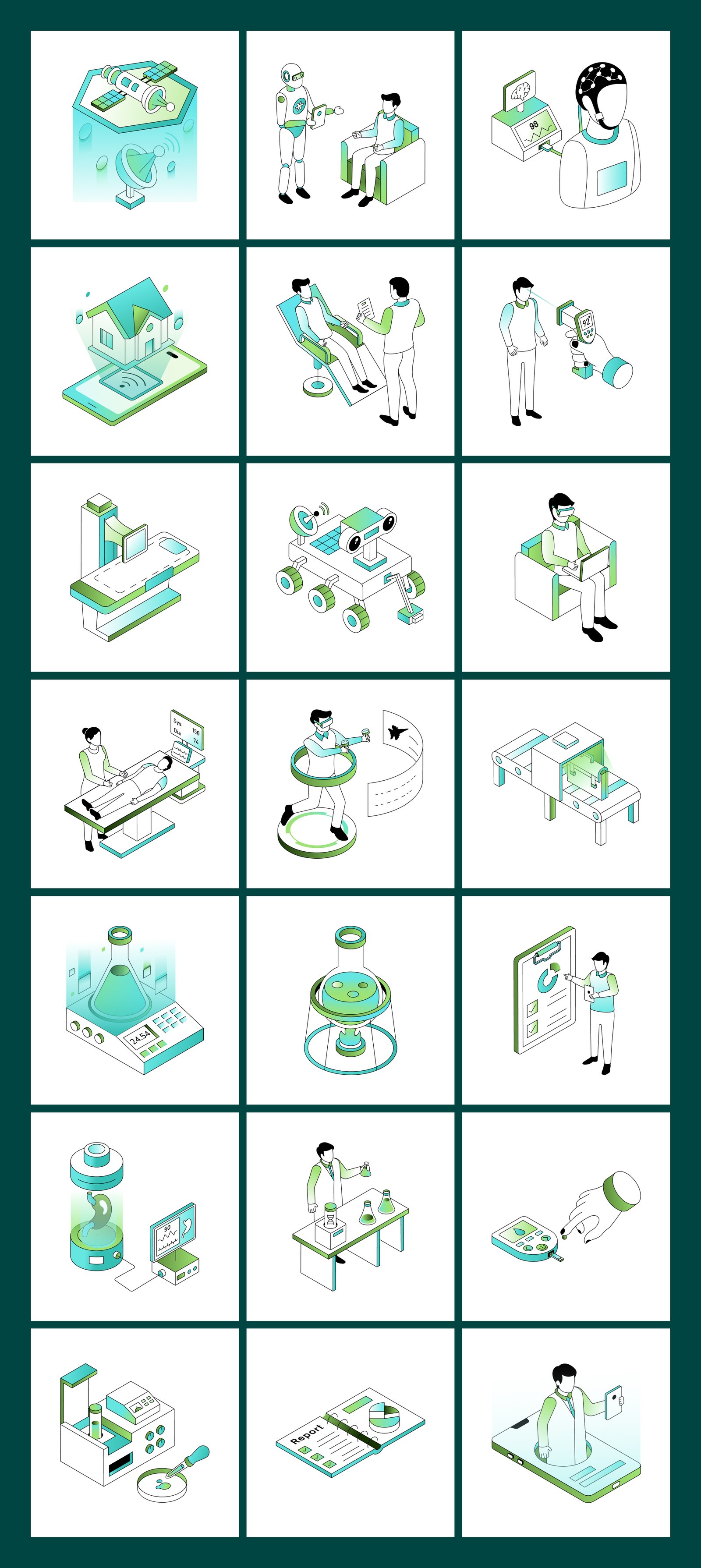 Future Tech and Innovation Isometric Illustrations Bundle