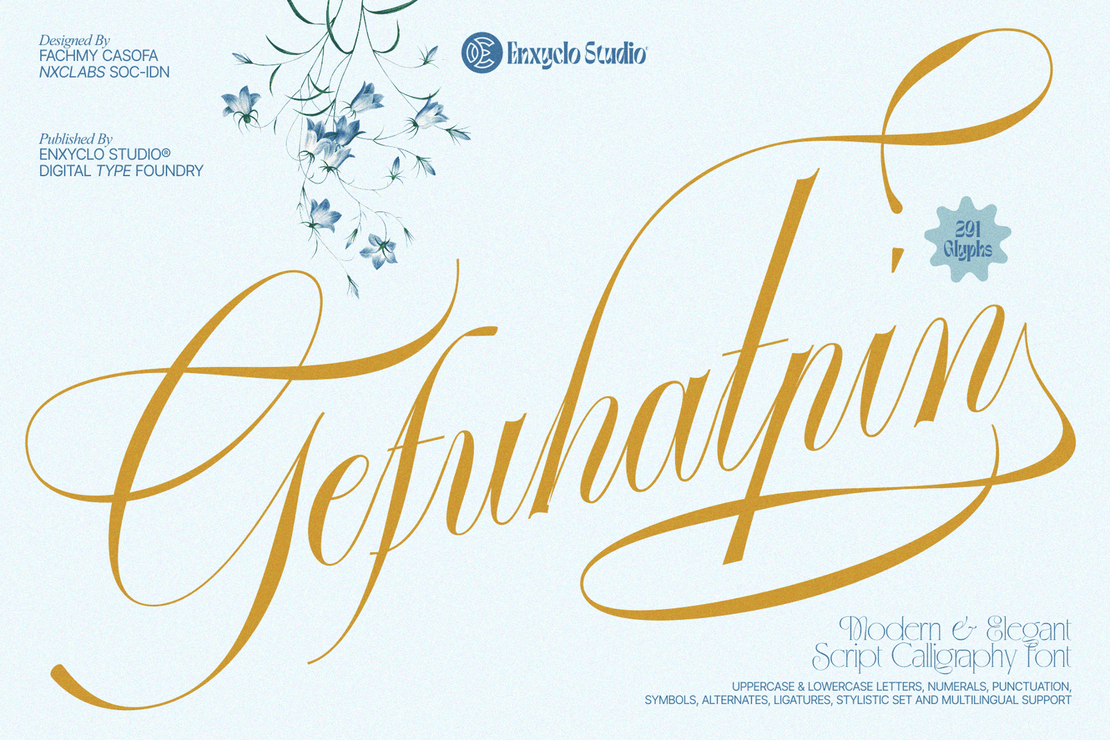 Gefuhatpin — Elegant Script Calligraphy Font