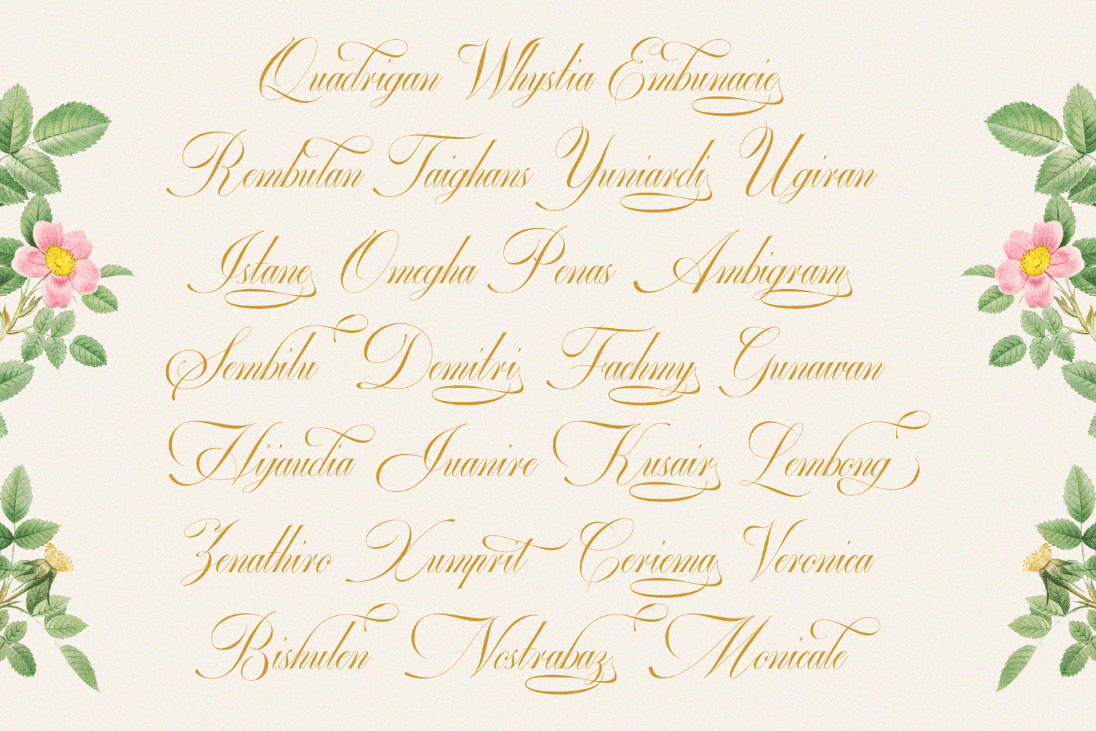 Gefuhatpin — Elegant Script Calligraphy Font