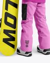 Girl Wearing Full Snowboard Kit Mockup