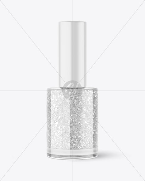 Glitter Nail Polish Bottle Mockup
