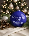 Glossy Christmas Ball Mockup
