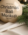 Glossy Christmas Ball Mockup