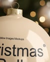 Glossy Christmas Ball Mockup