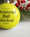 Glossy Christmas Ball Mockup