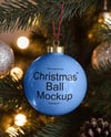 Glossy Christmas Ball Mockup