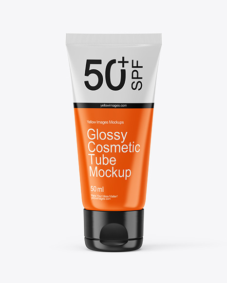Glossy Cosmetic Tube Mockup