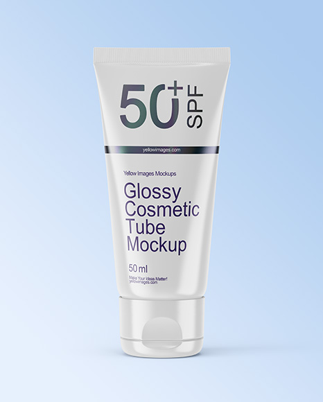 Glossy Cosmetic Tube Mockup