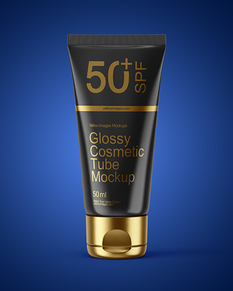 Glossy Cosmetic Tube Mockup