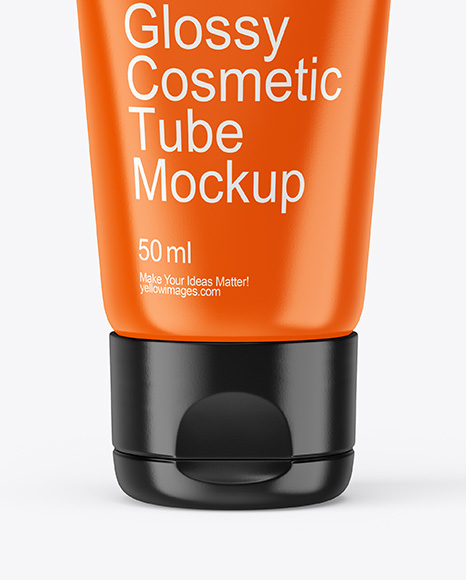 Glossy Cosmetic Tube Mockup