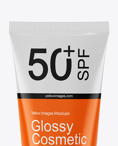 Glossy Cosmetic Tube Mockup