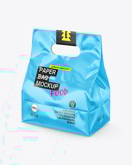 Glossy Food Bag Mockup
