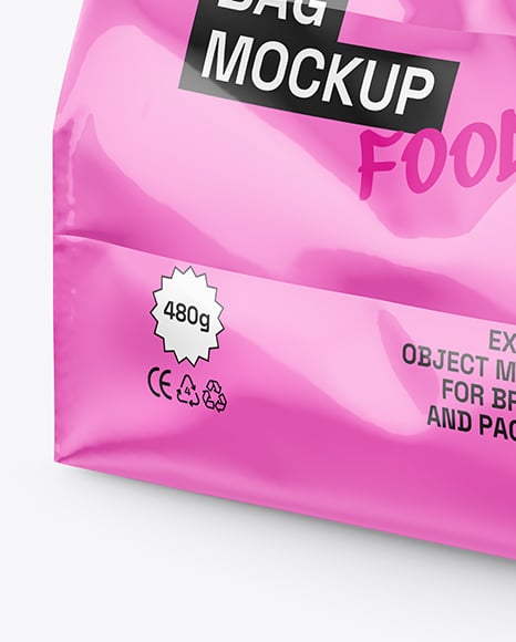 Glossy Food Bag Mockup