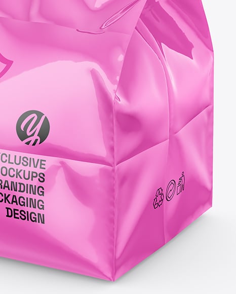Glossy Food Bag Mockup