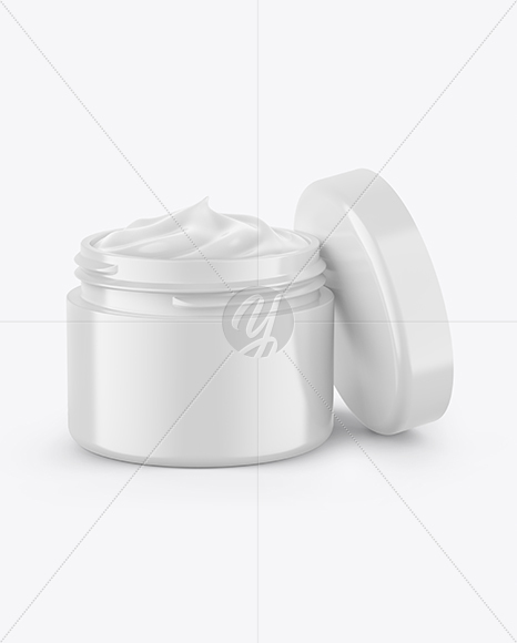 Glossy Jar W/ Cream Mockup