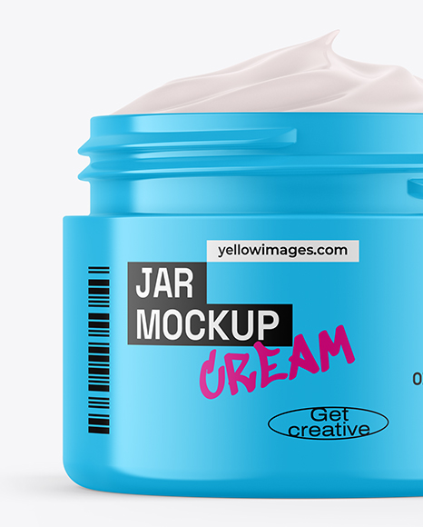 Glossy Jar W/ Cream Mockup