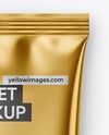 Glossy Metallic Sachet Mockup