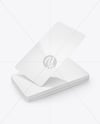 Glossy Paper Business Cards Mockup